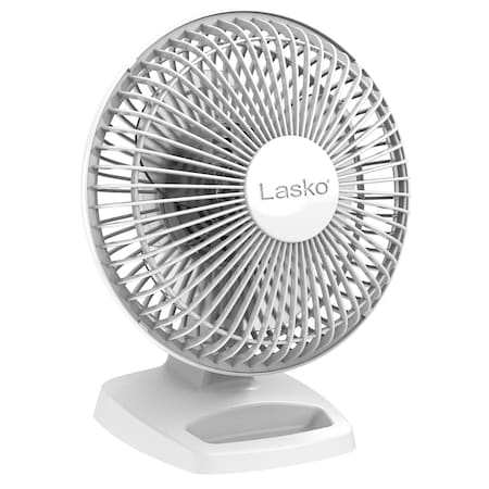Almo 6-in. White Personal Fan with 2-Speed and Pivoting Head - Quiet Operation 2002W